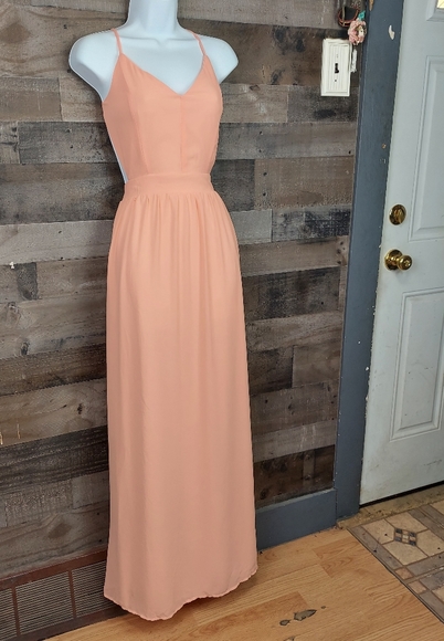 Lulu's Rooftop Garden Chiffon Maxi Backless Dress - Picture 2 of 14